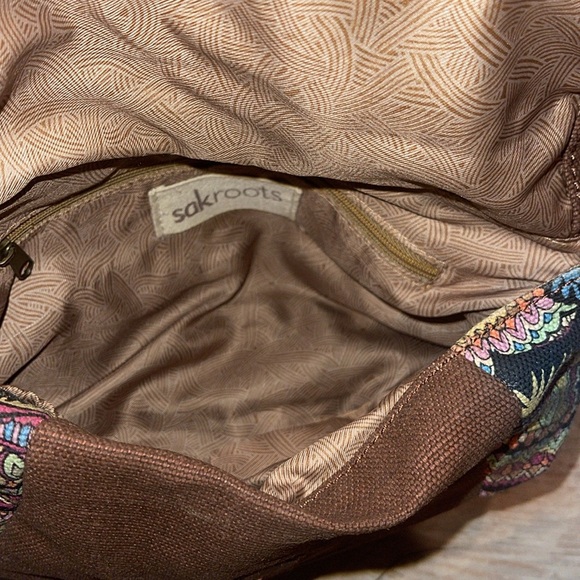 Sakroots Crossbody Purse Messenger Bag Woven Multiple Pockets Adjustable Strap - Picture 4 of 7